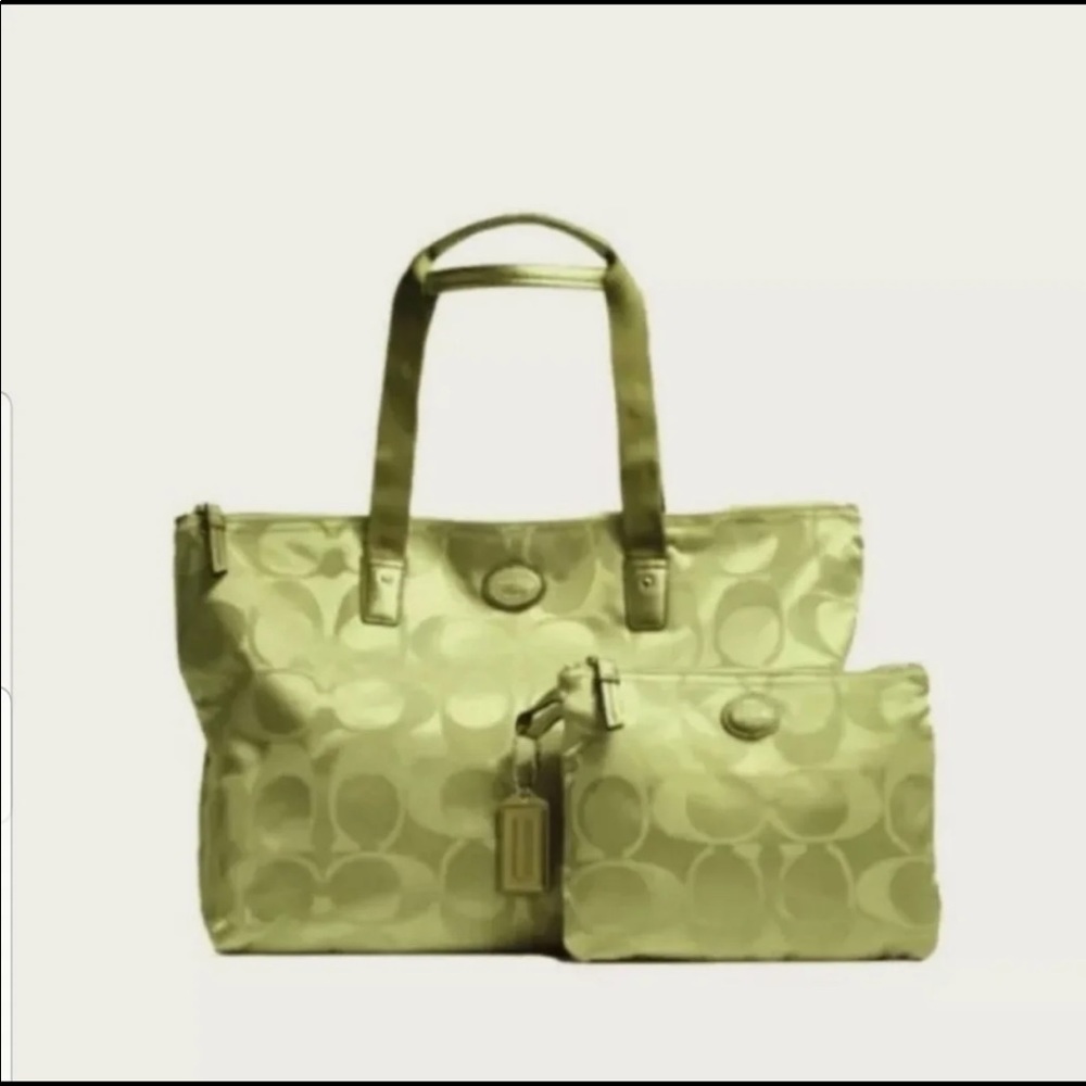 Coach Signature Nylon Packable weekender tote